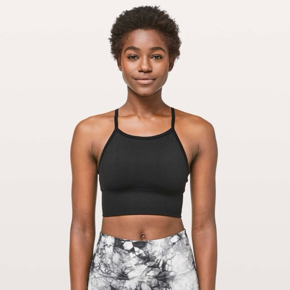 Lululemon Ebb To Street Bra Long Line small black